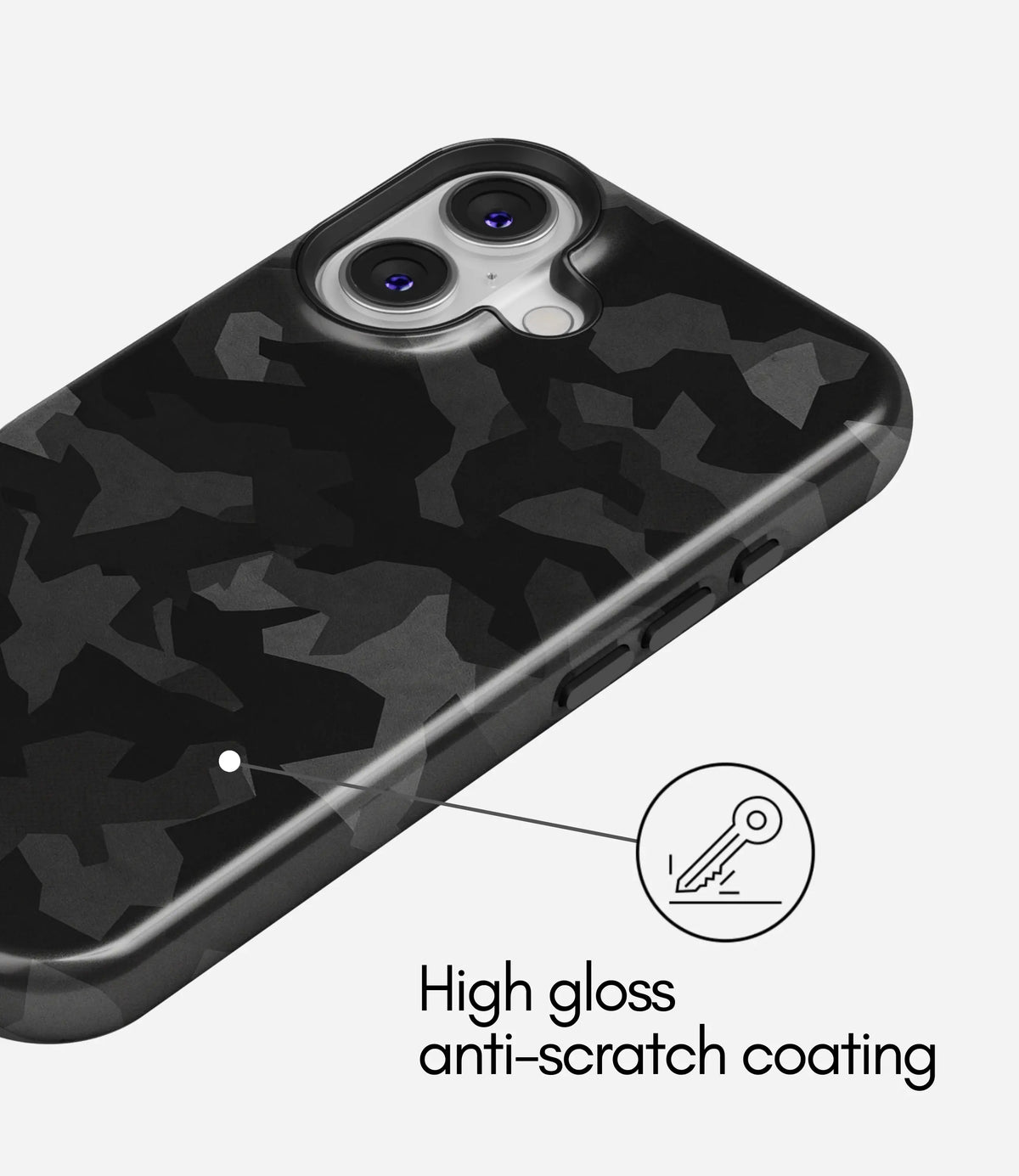 Stealth Night Camo Premium Tough Shining Phone Case (Double Layer) Available For All iPhone Models