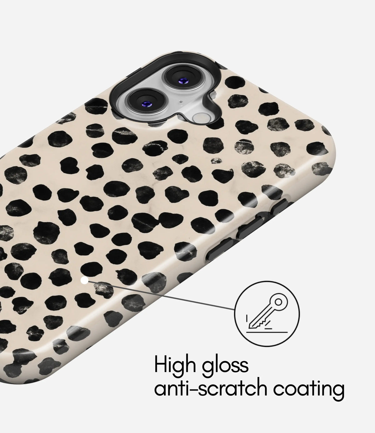 Dot Dash Premium Tough Shining Phone Case (Double Layer) Available For All iPhone Models