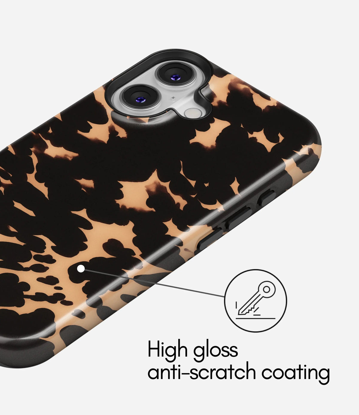 Amber Tortoiseshell Premium Tough Shining Phone Case (Double Layer) Available For All iPhone Models