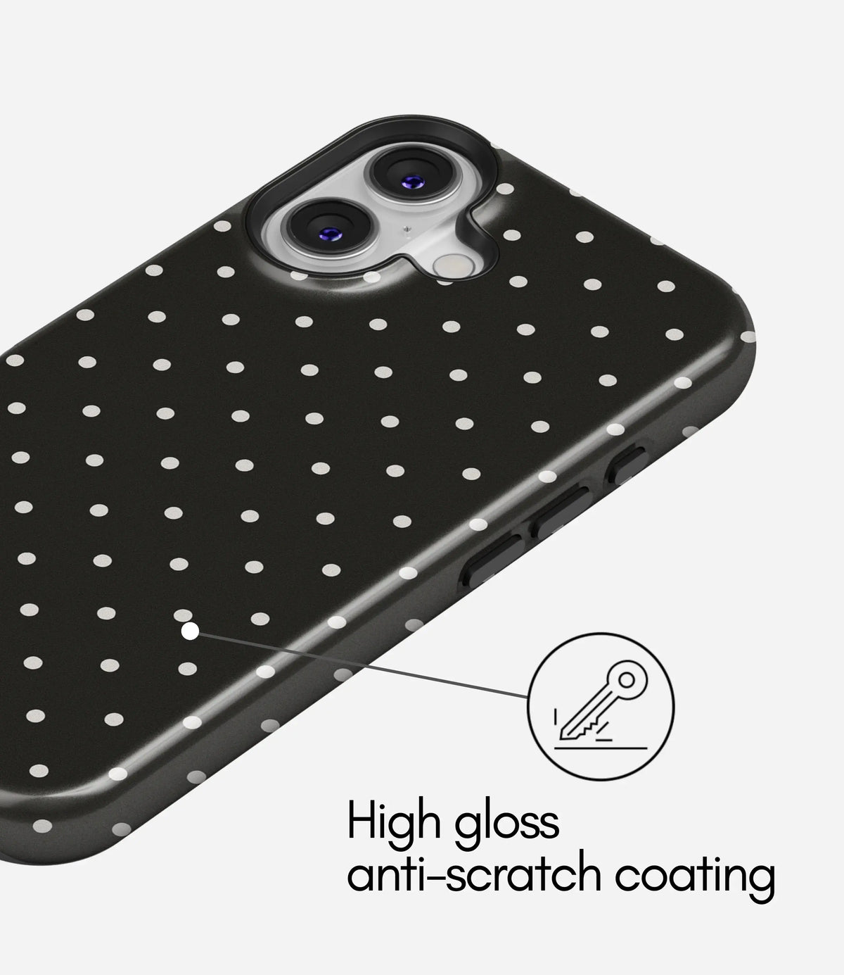 Dot Noir Premium Tough Shining Phone Case (Double Layer) Available For All iPhone Models