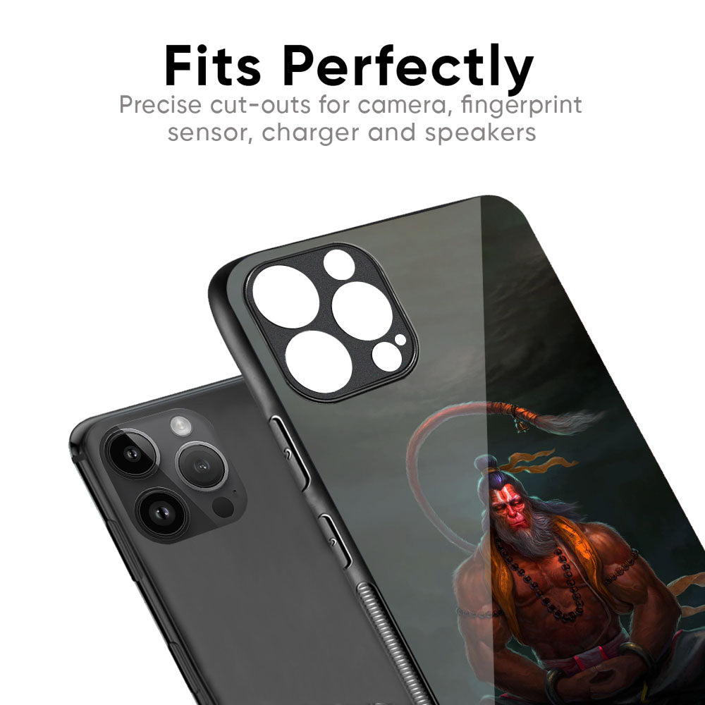 Lord Hanuman Animated Glass Case for iPhone 17 Pro Max
