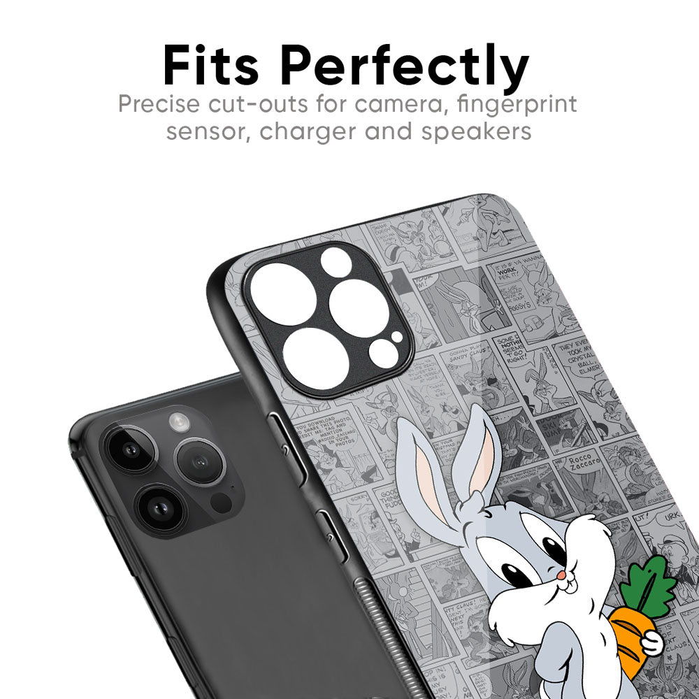 Cute Baby Bunny Glass Case for iPhone 17 Pro Max