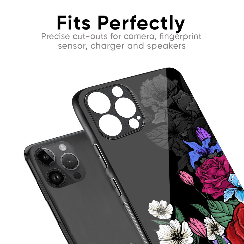 Rose Flower Bunch Art Glass Case for iPhone 17 Pro Max