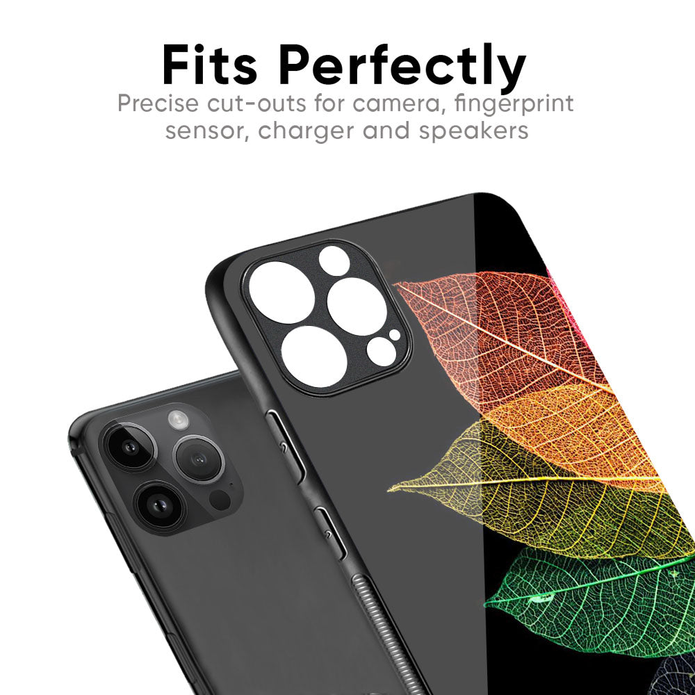 Colorful Leaves Glass Case for iPhone 17 Pro Max