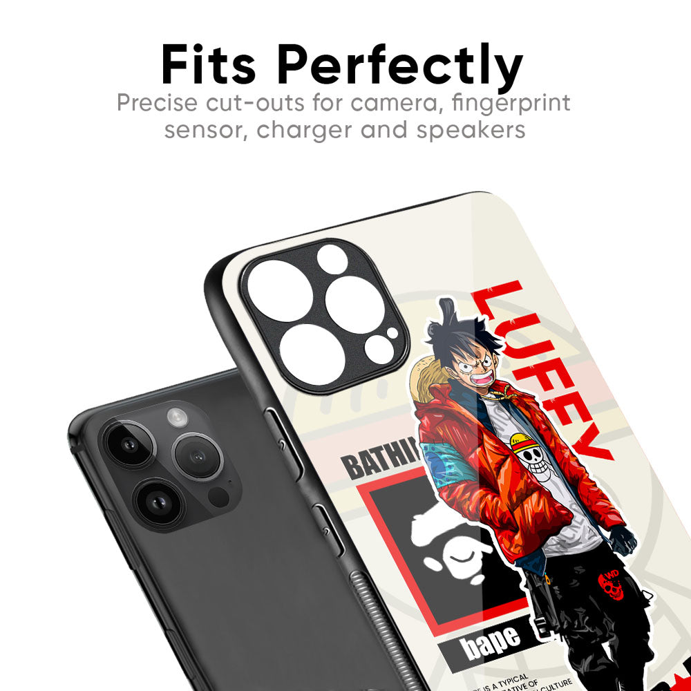 Bape Luffy Glass Case for iPhone 17 Pro Max