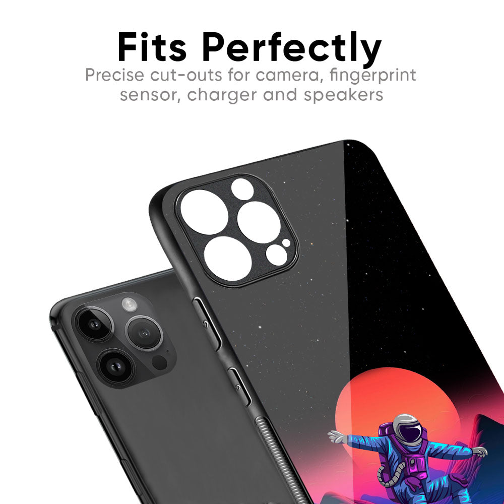 Retro Astronaut Glass Case for iPhone 17 Pro Max