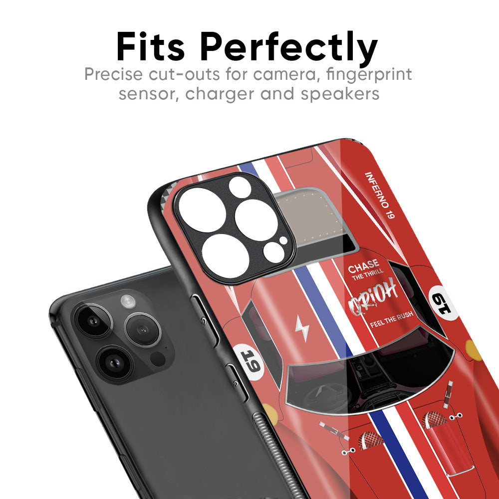 Racing Vintage Glass Case for iPhone 17 Pro Max