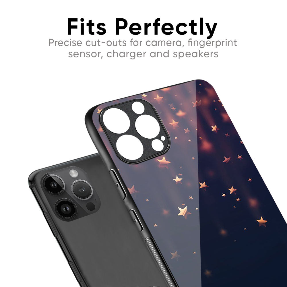 Falling Stars Glass Case For iPhone 17 Pro Max