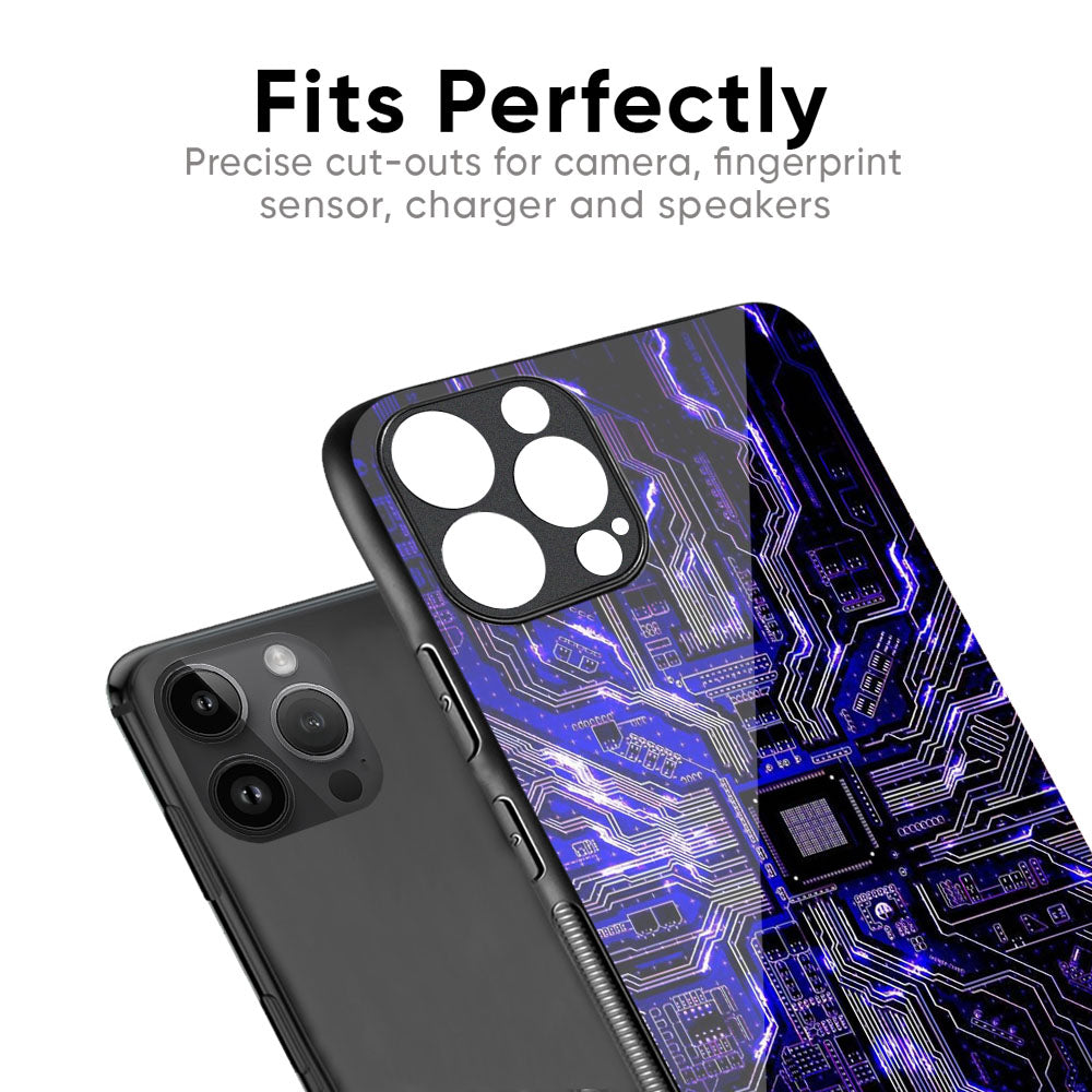 Techno Color Pattern Glass Case For iPhone 17 Pro Max