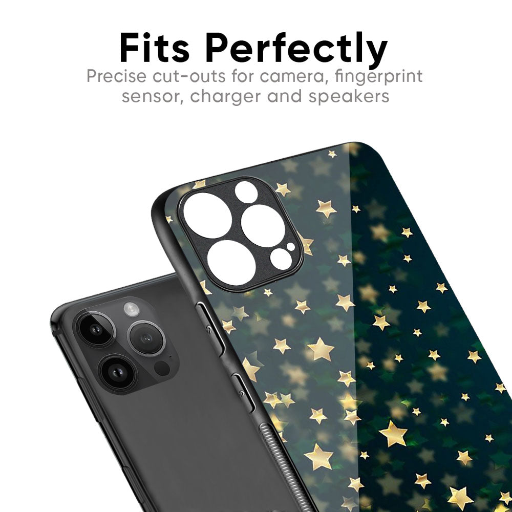 Dazzling Stars Glass Case For iPhone 17 Pro Max