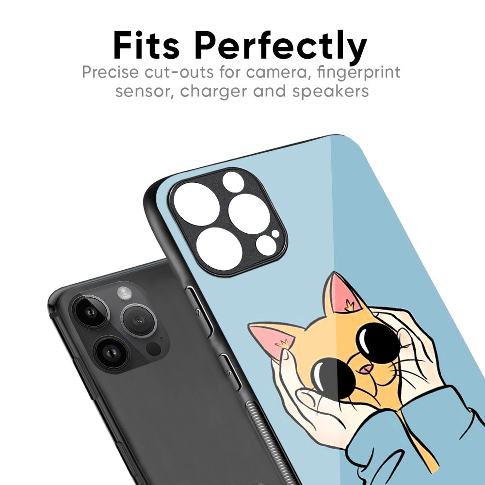 Adorable Cute Kitty Glass Case For iPhone 17 Pro Max