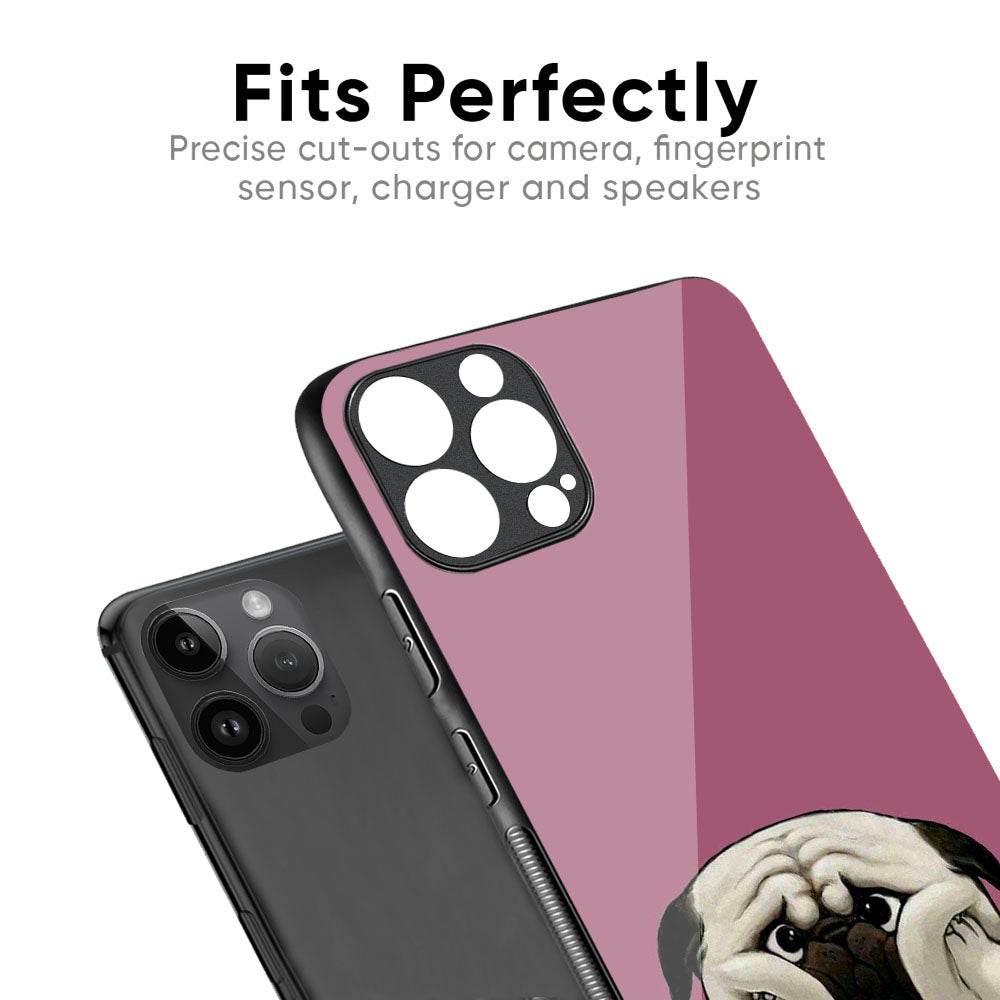 Funny Pug Face Glass Case For iPhone 17 Pro Max