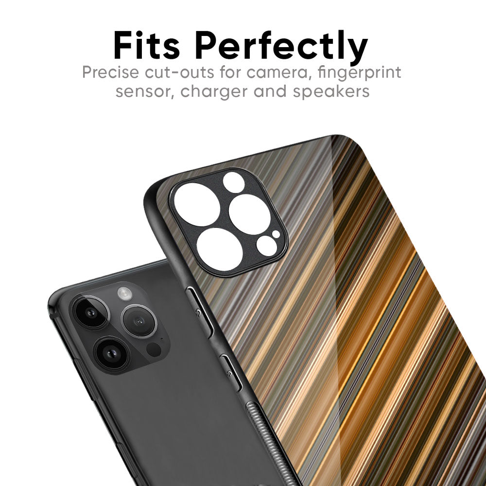 Diagonal Slash Pattern Glass Case for iPhone 17 Pro Max