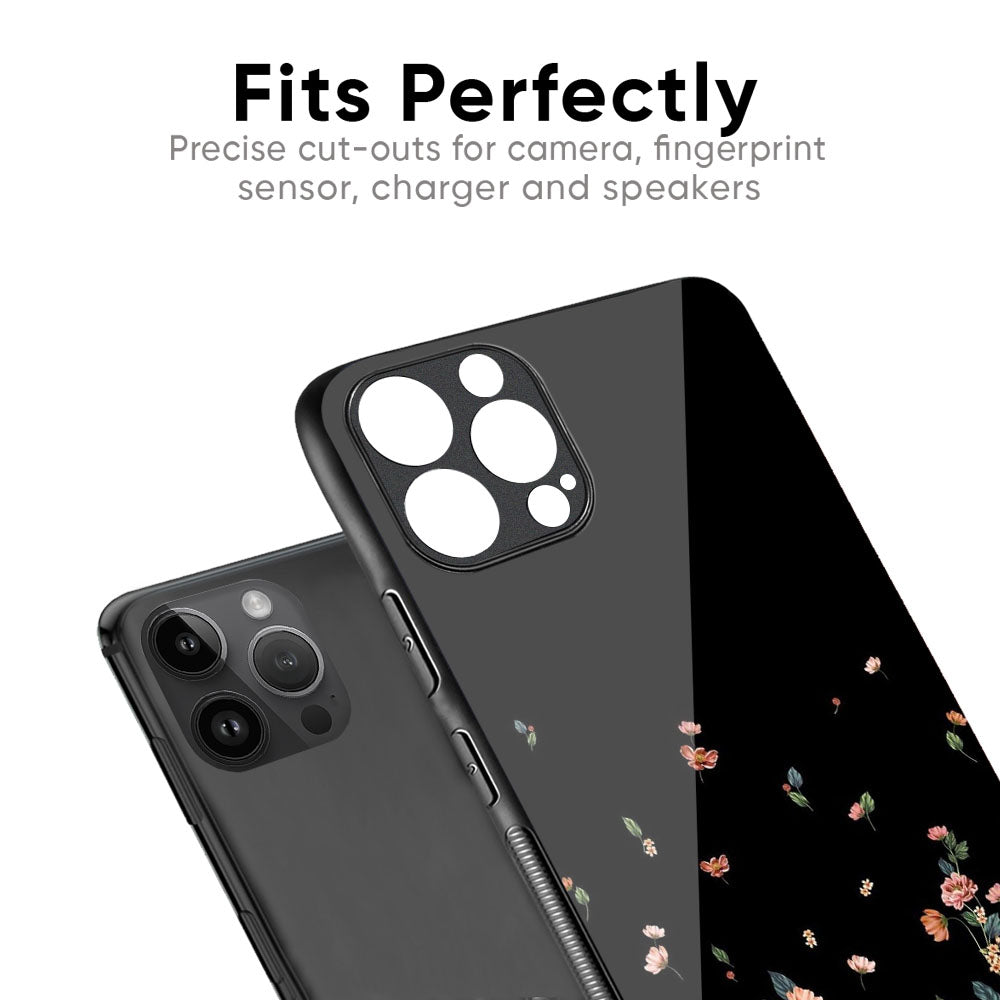 Floating Floral Print Glass Case for iPhone 17 Pro Max