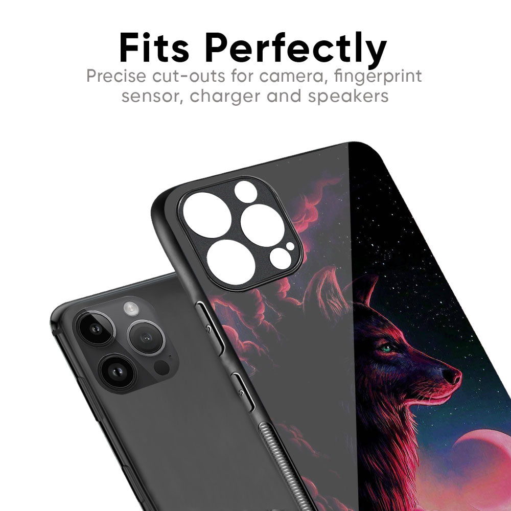 Moon Wolf Glass Case for iPhone 17 Pro Max