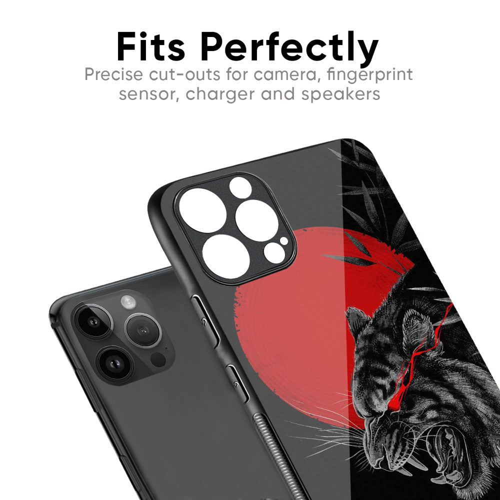 Red Moon Tiger Glass Case for iPhone 17 Pro Max