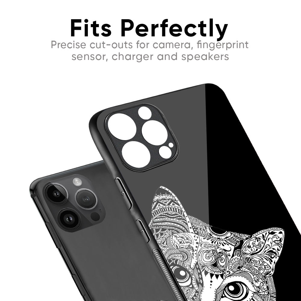 Kitten Mandala Glass Case for iPhone 17 Pro Max