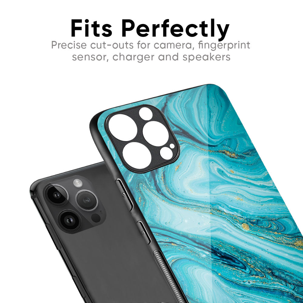 Ocean Marble Glass Case for iPhone 17 Pro Max