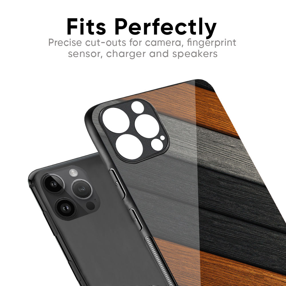 Tri Color Wood Glass Case for iPhone 17 Pro Max