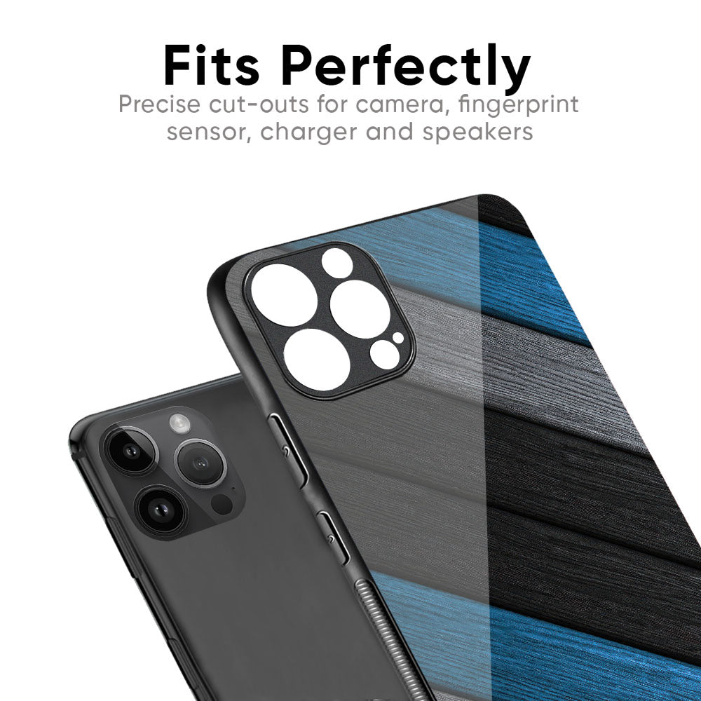 Multicolor Wooden Effect Glass Case for iPhone 17 Pro Max