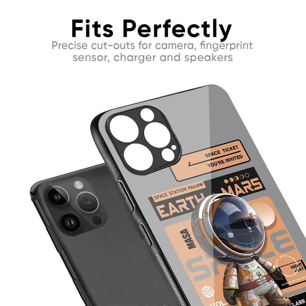 Space Ticket Glass Case for iPhone 17 Pro Max