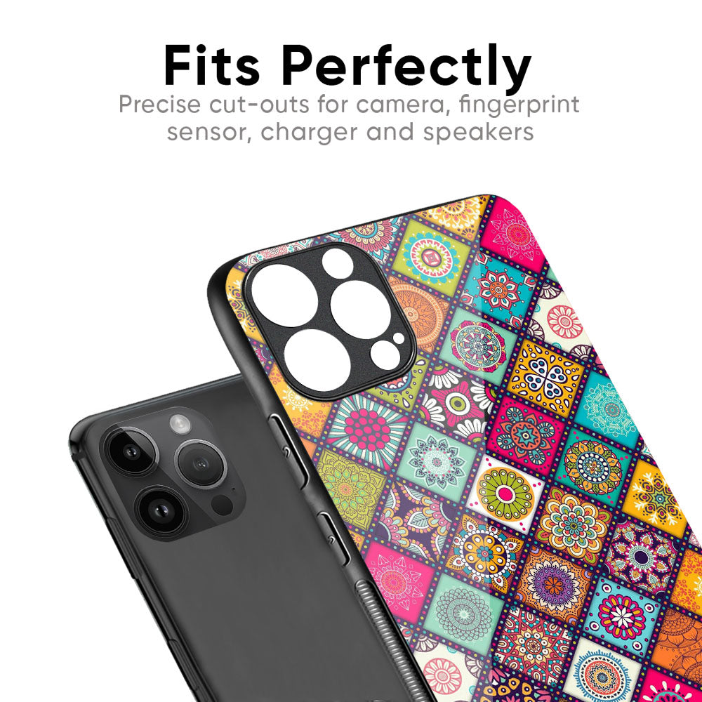 Multicolor Mandala Glass Case for iPhone 17 Pro Max