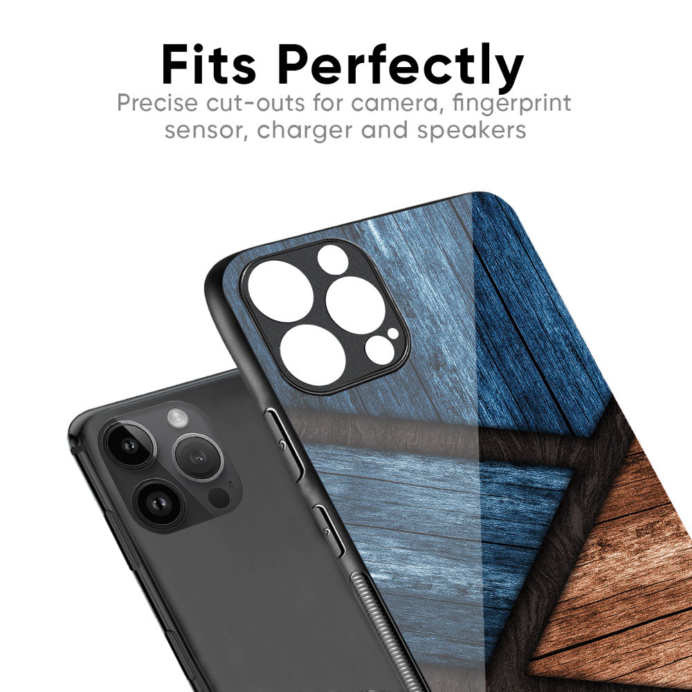 Wooden Tiles Glass Case for iPhone 17 Pro Max