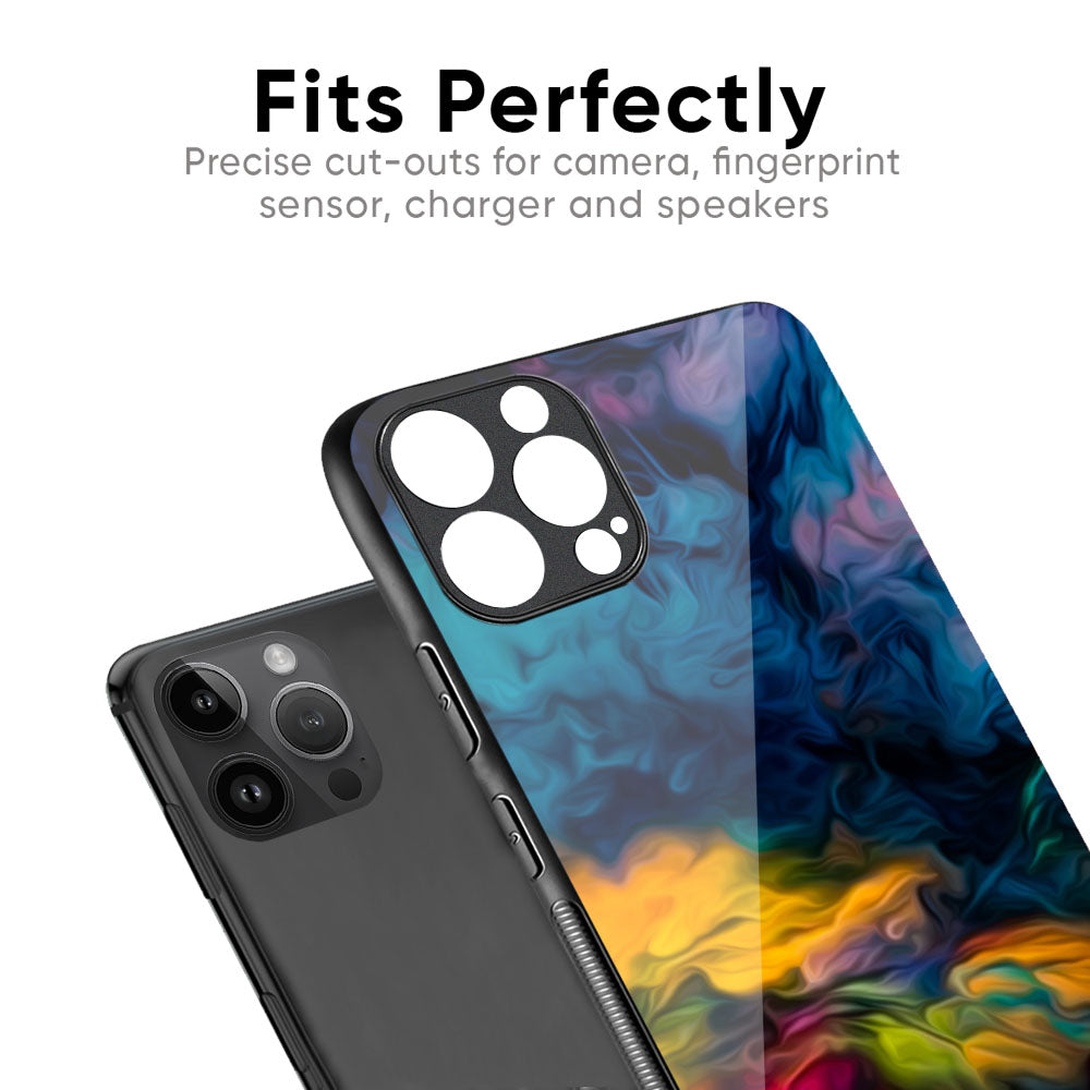 Multicolor Oil Painting Glass Case for iPhone 17 Pro Max