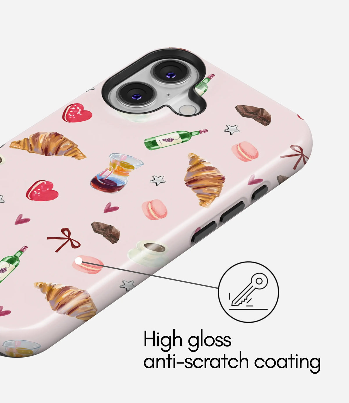 Cafe Amour Premium Tough Shining Phone Case (Double Layer) Available For All iPhone Models