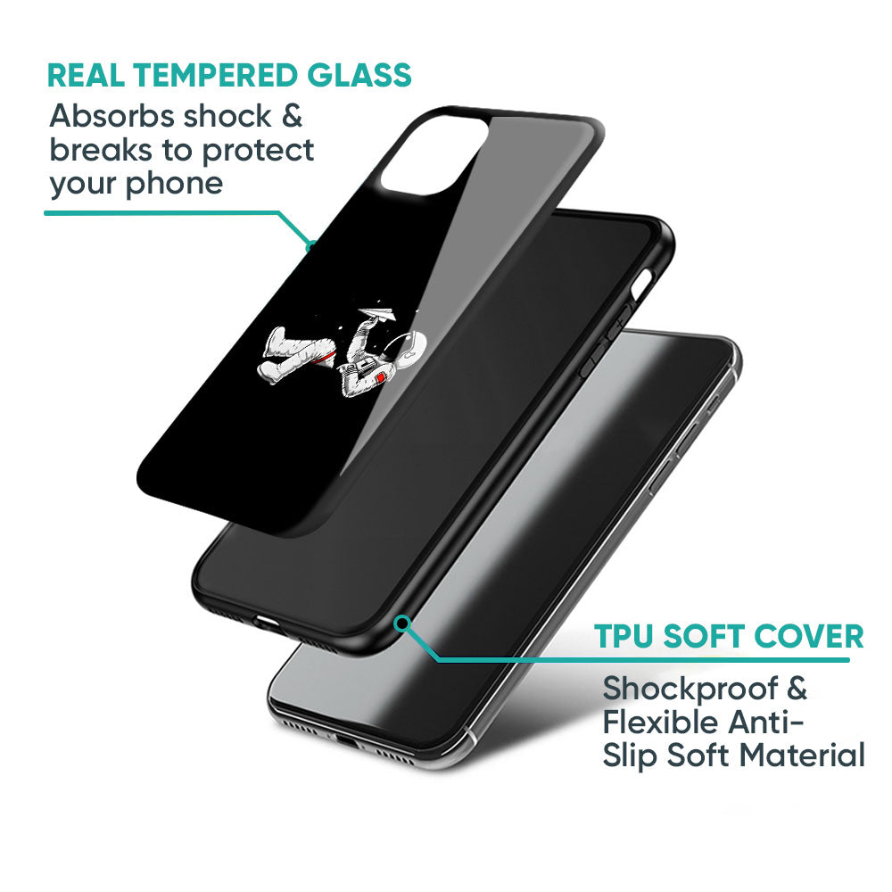 Space Traveller Glass Case for iPhone 17 Pro Max