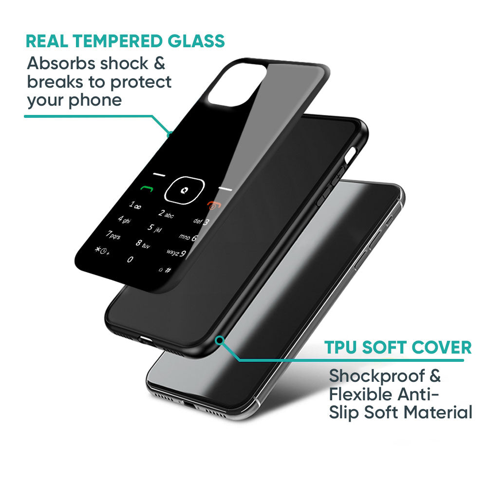 Classic Keypad Pattern Glass Case for iPhone 17 Pro Max