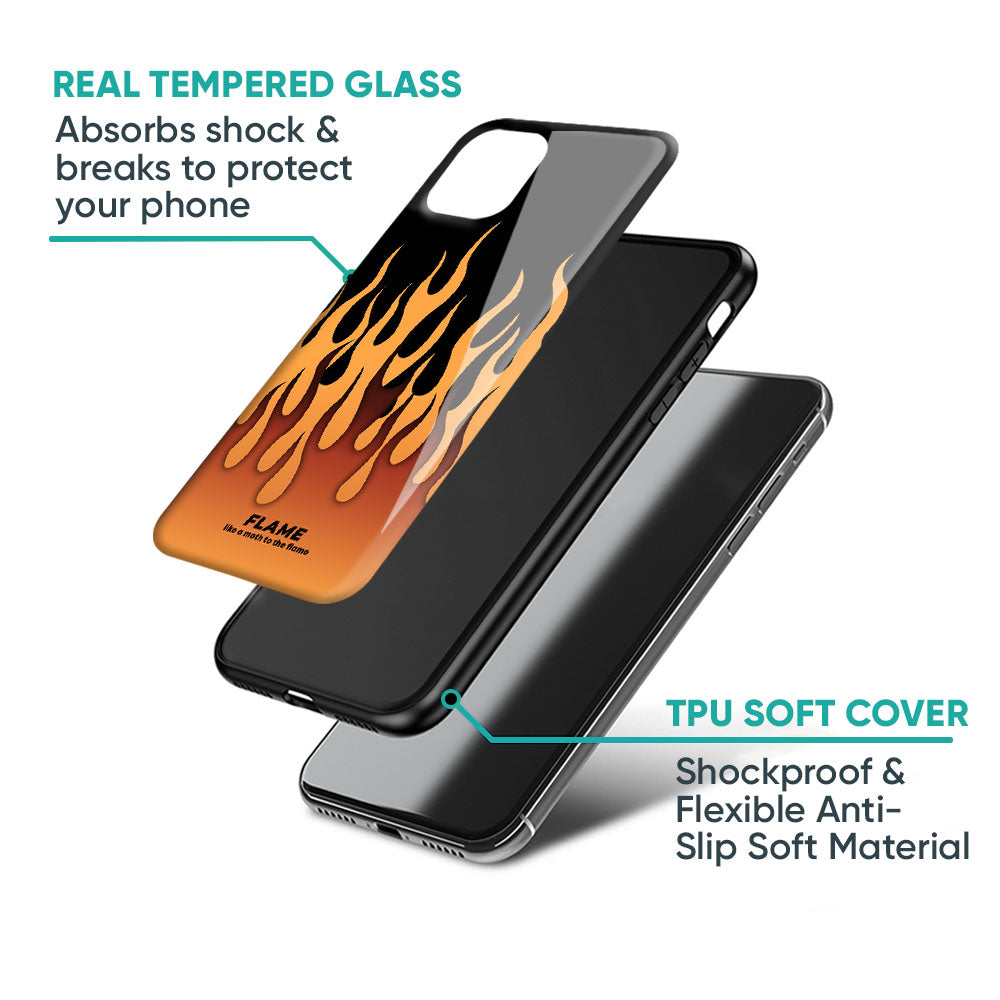 Fire Flame Glass Case for iPhone 17 Pro Max