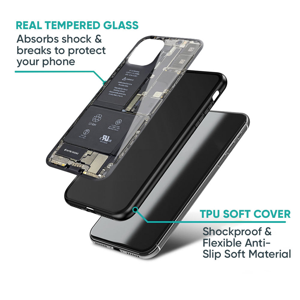 Skeleton Inside Glass Case for iPhone 17 Pro Max