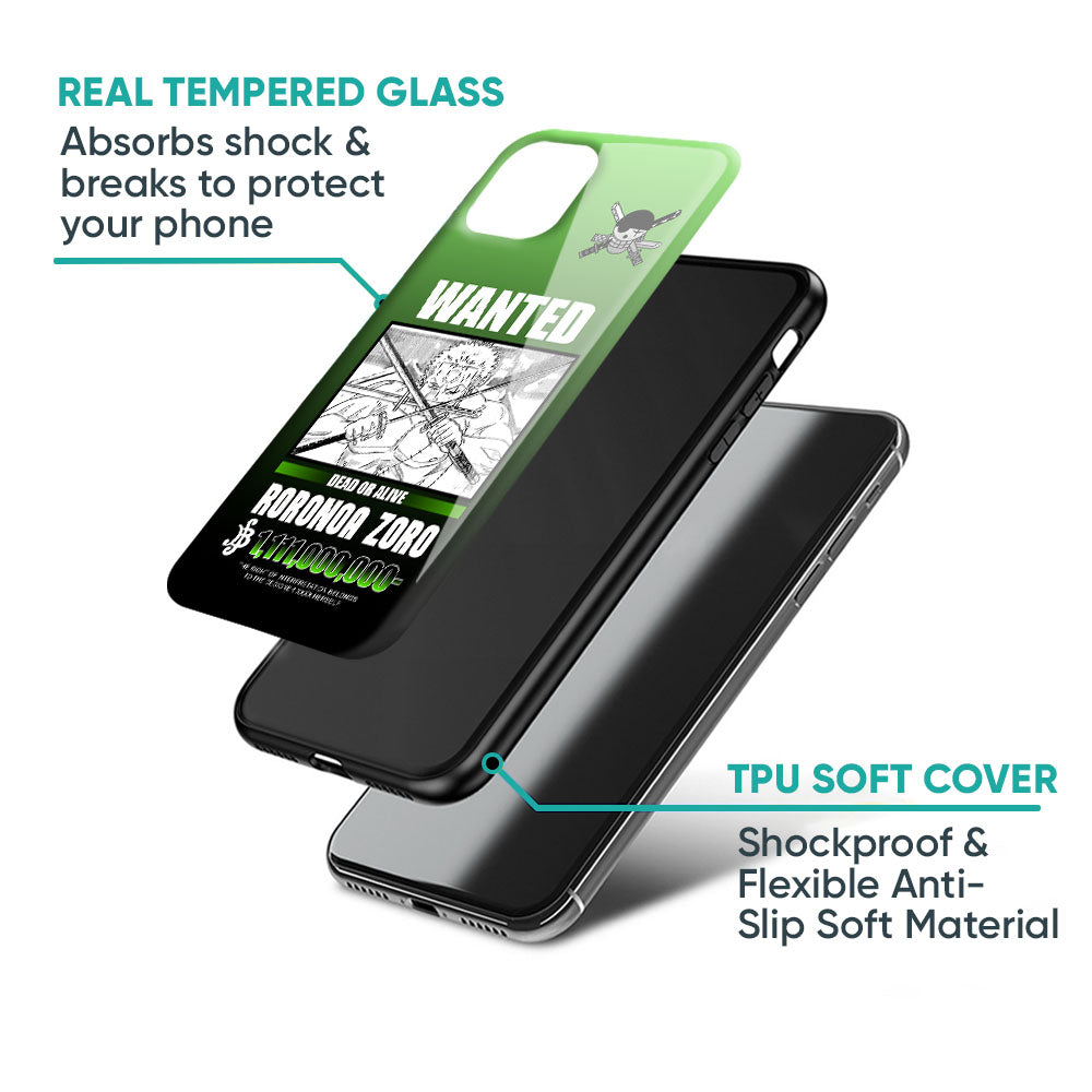 Zoro Wanted Glass Case for iPhone 17 Pro Max