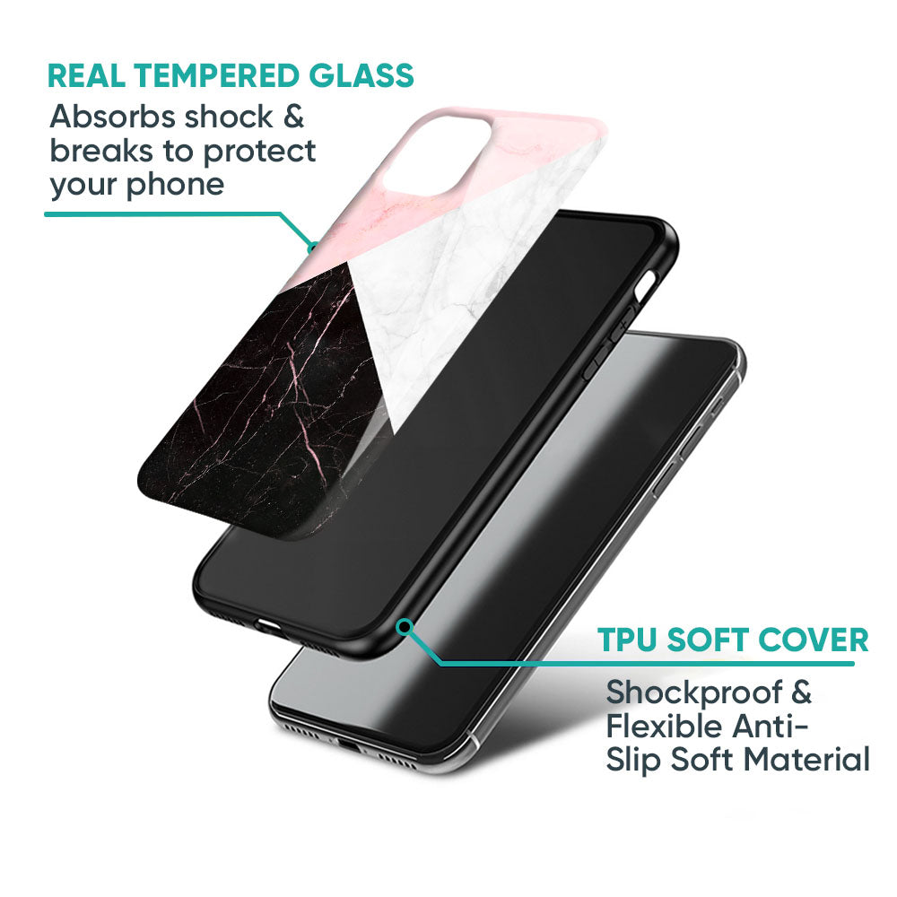 Marble Collage Art Glass Case For iPhone 17 Pro Max