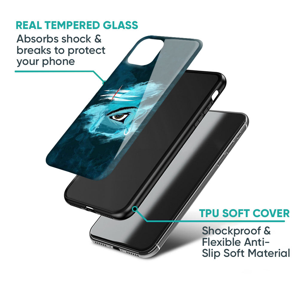Power Of Trinetra Glass Case For iPhone 17 Pro Max
