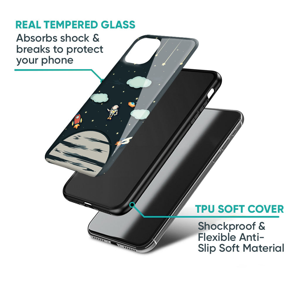 Astronaut Dream Glass Case For iPhone 17 Pro Max