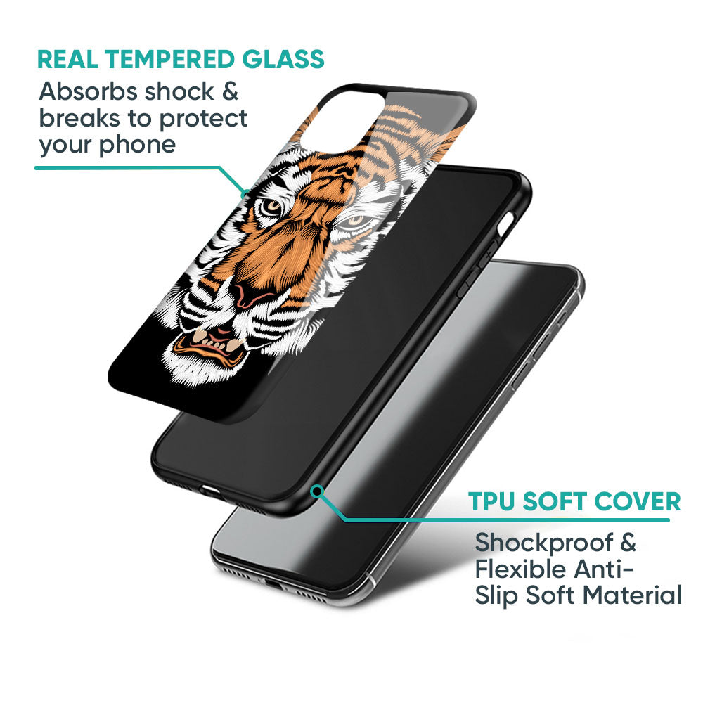 Angry Tiger Glass Case For iPhone 17 Pro Max