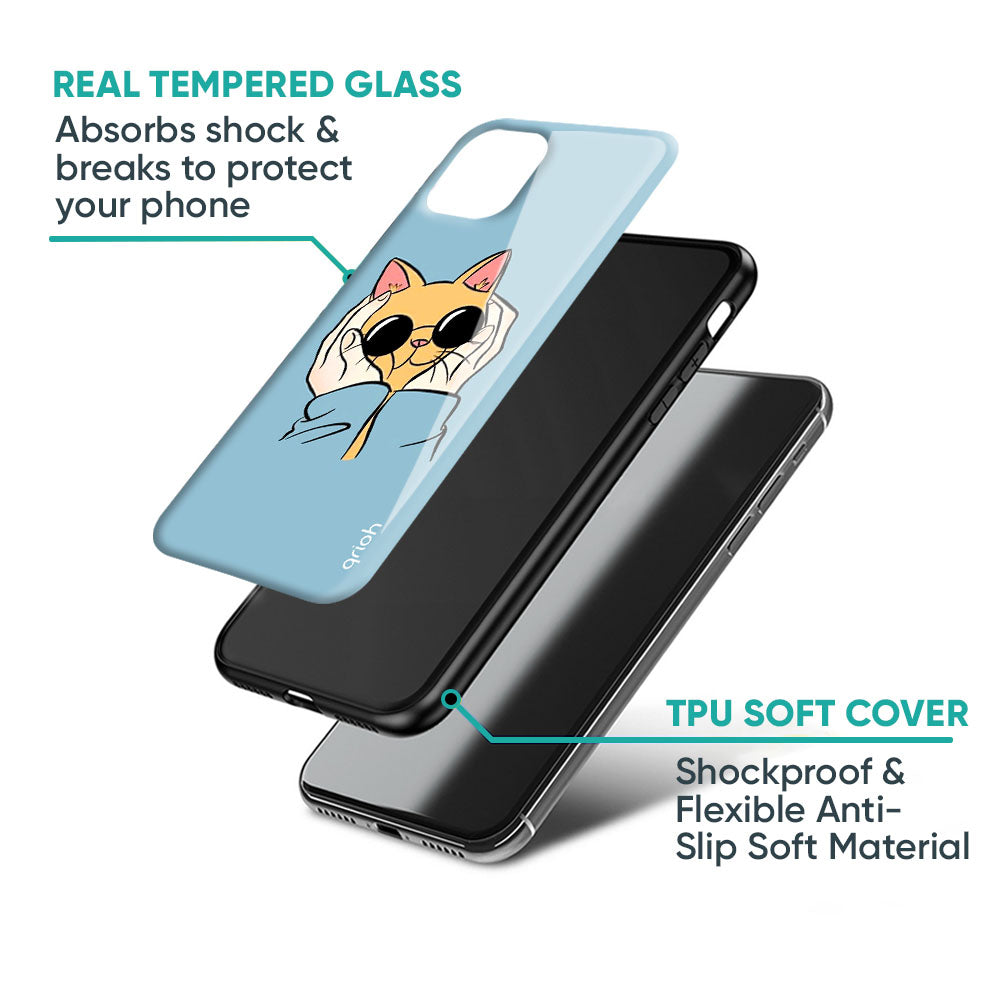 Adorable Cute Kitty Glass Case For iPhone 17 Pro Max