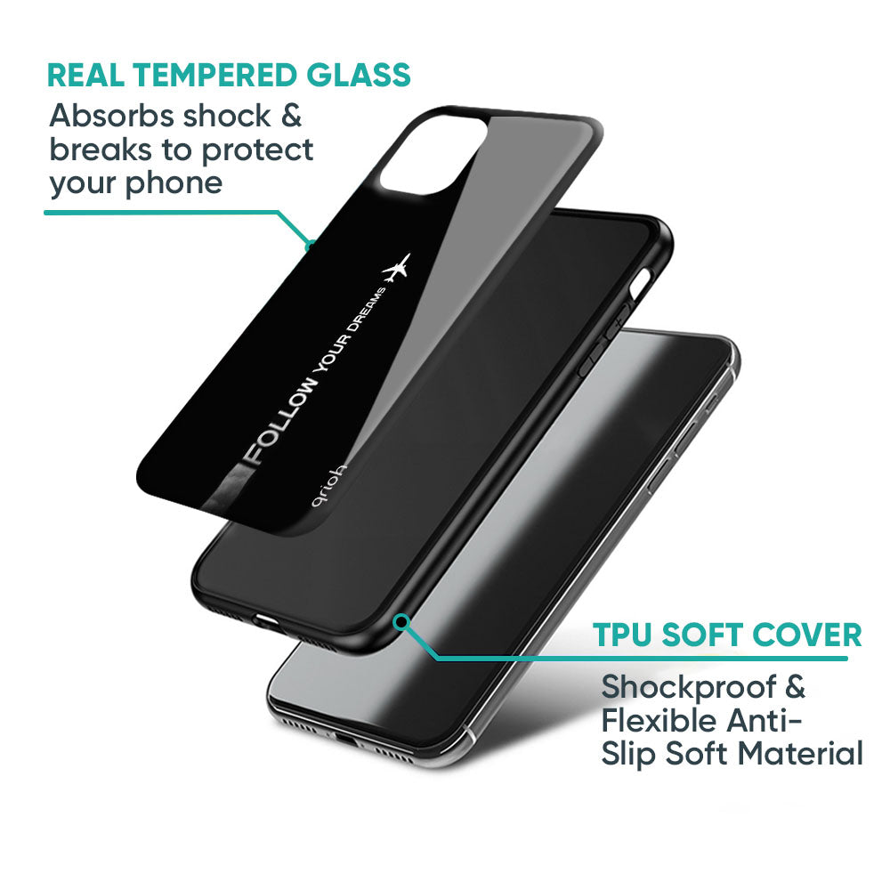 Follow Your Dreams Glass Case for iPhone 17 Pro Max