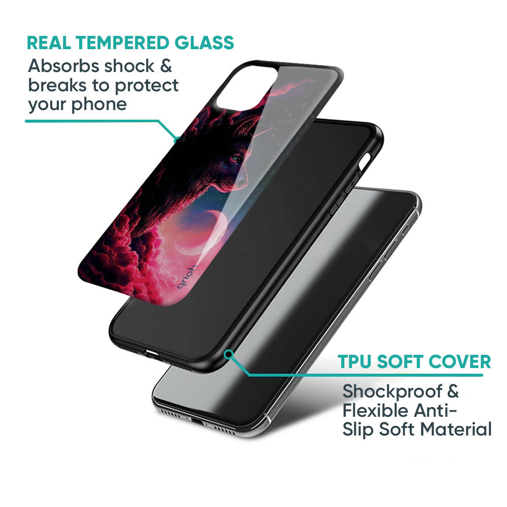 Moon Wolf Glass Case for iPhone 17 Pro Max