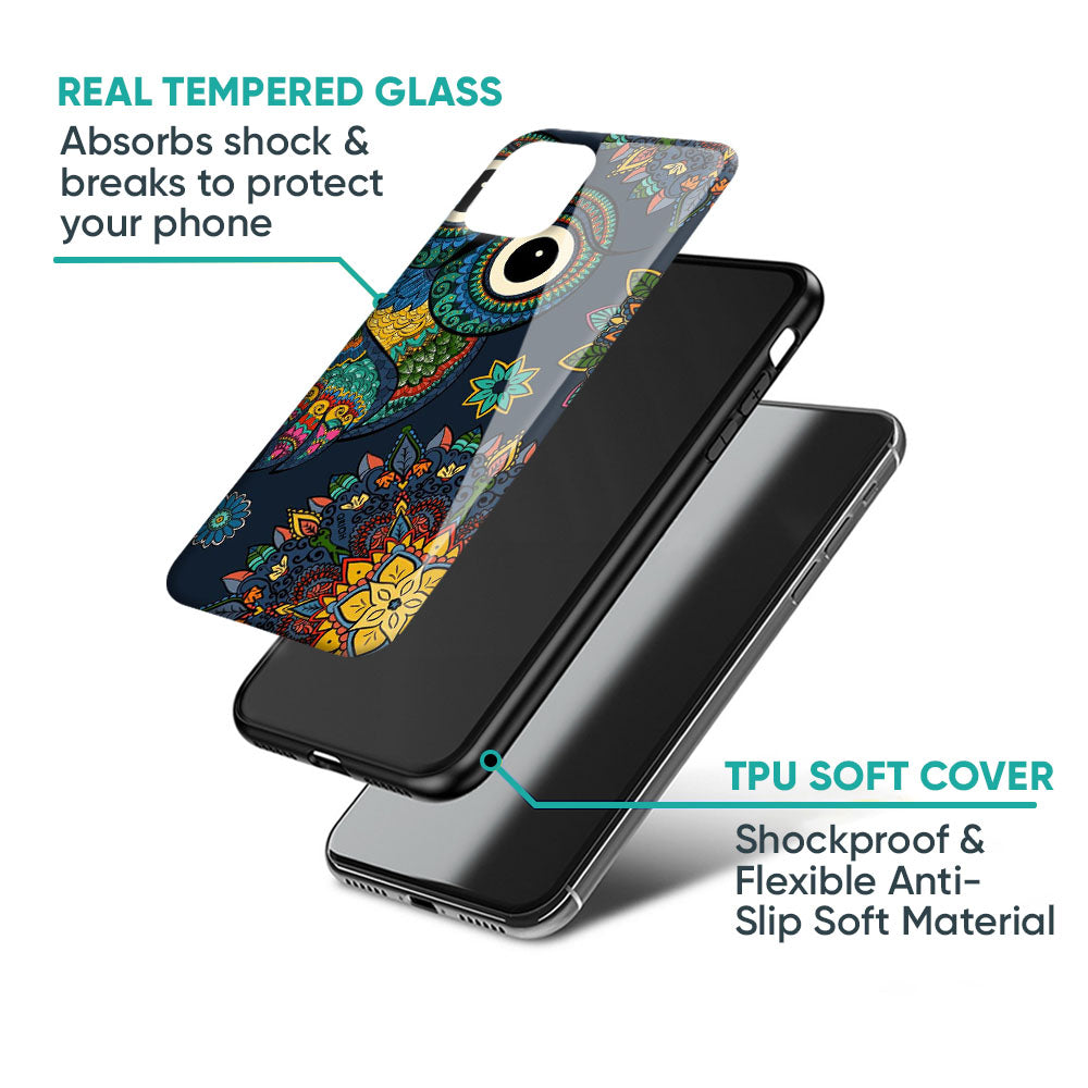 Owl Art Glass Case for iPhone 17 Pro Max
