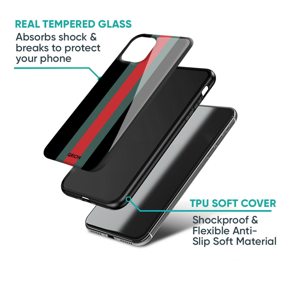 Vertical Stripes Glass Case for iPhone 17 Pro Max