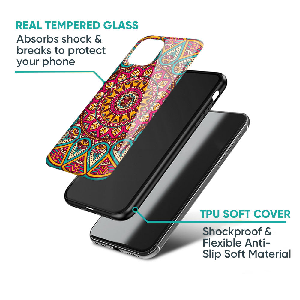 Elegant Mandala Glass Case for iPhone 17 Pro Max