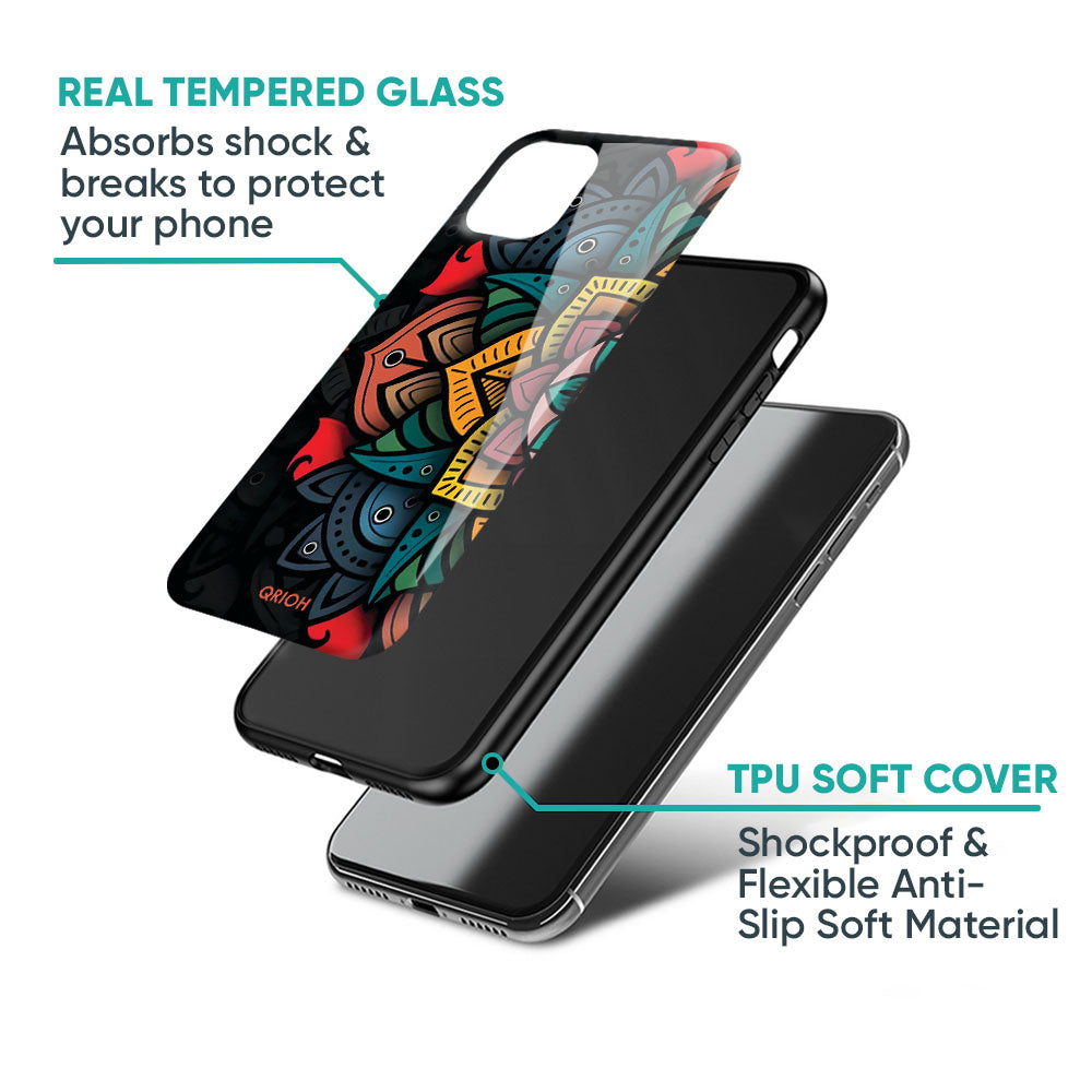Retro Gorgeous Flower Glass Case for iPhone 17 Pro Max