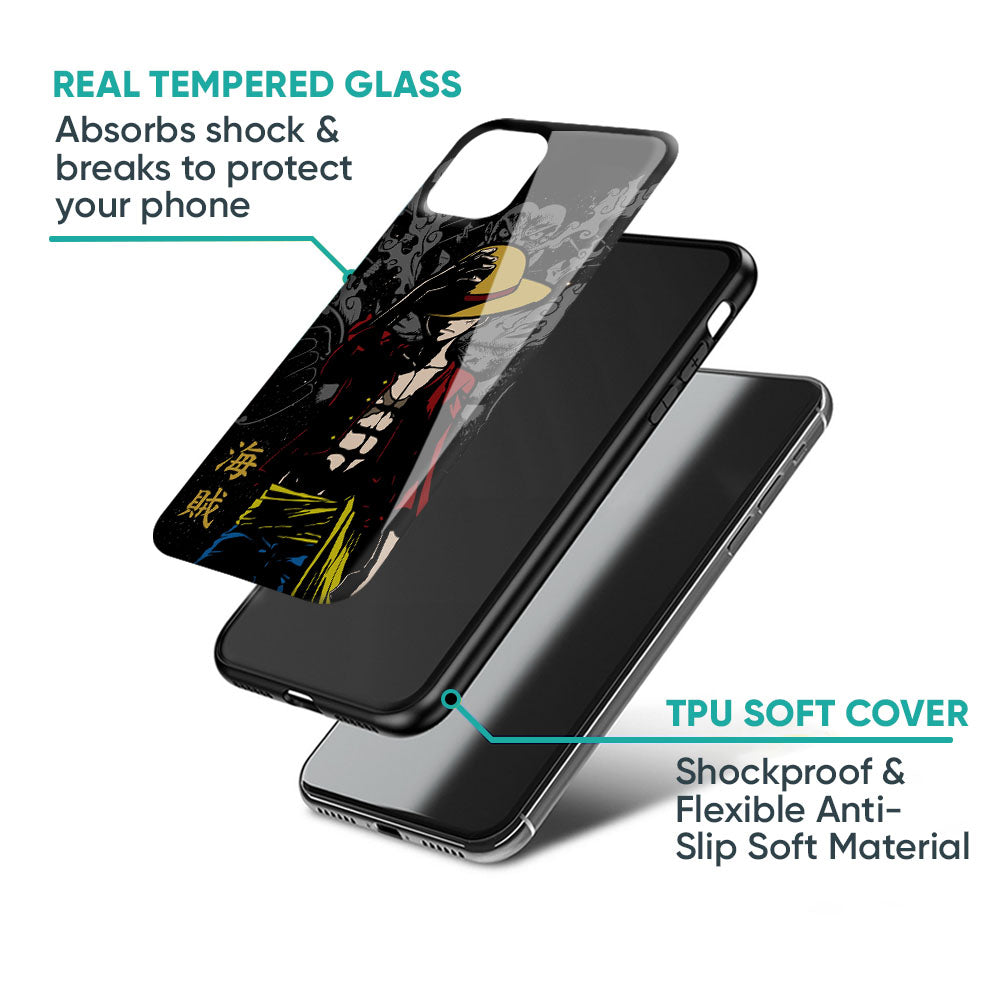 Dark Luffy Glass Case for iPhone 17 Pro Max