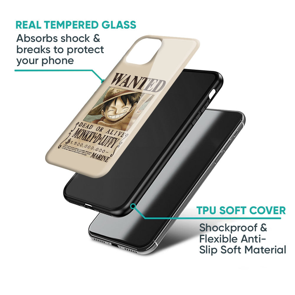 Luffy Wanted Glass Case for iPhone 17 Pro Max