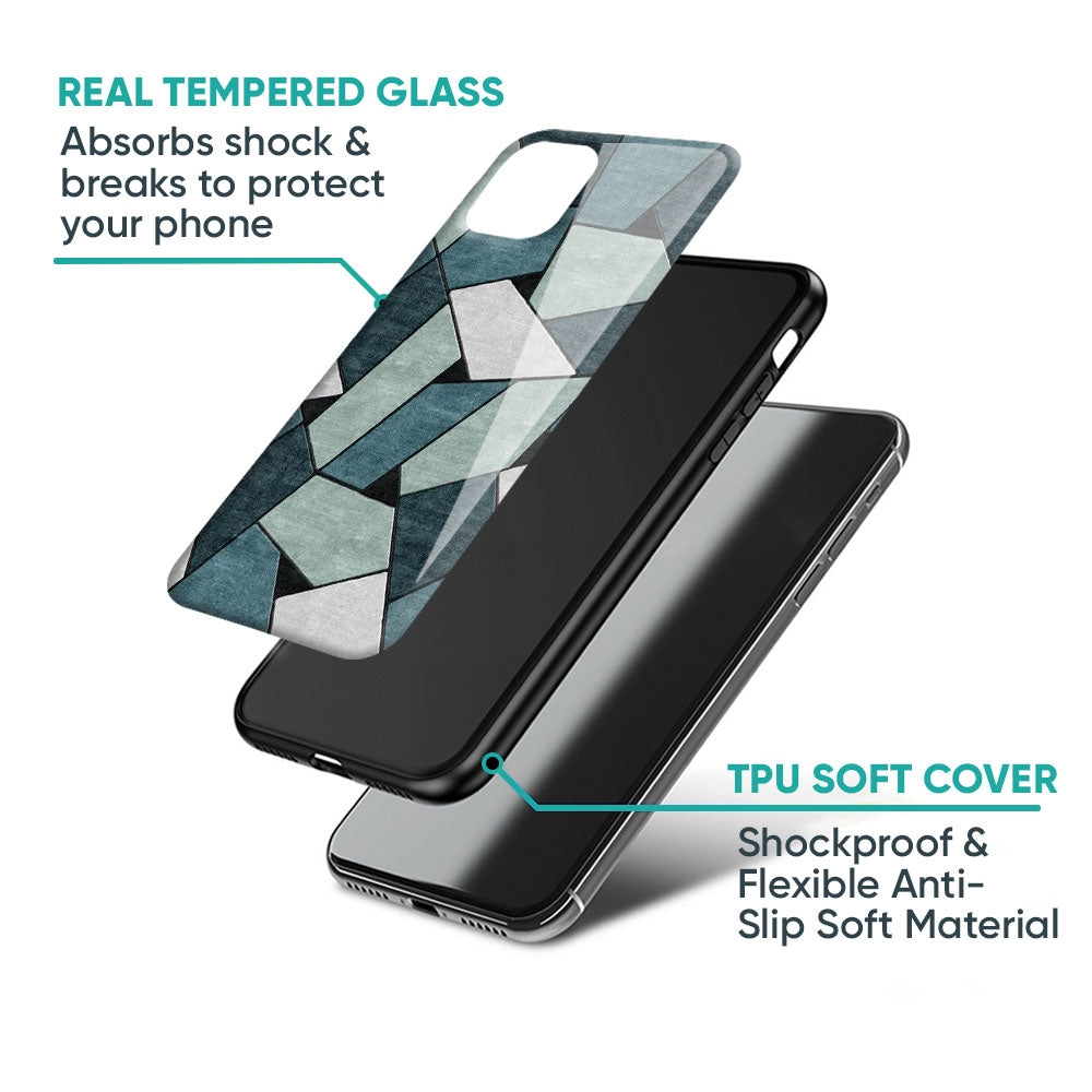 Abstact Tiles Glass Case for iPhone 17 Pro Max