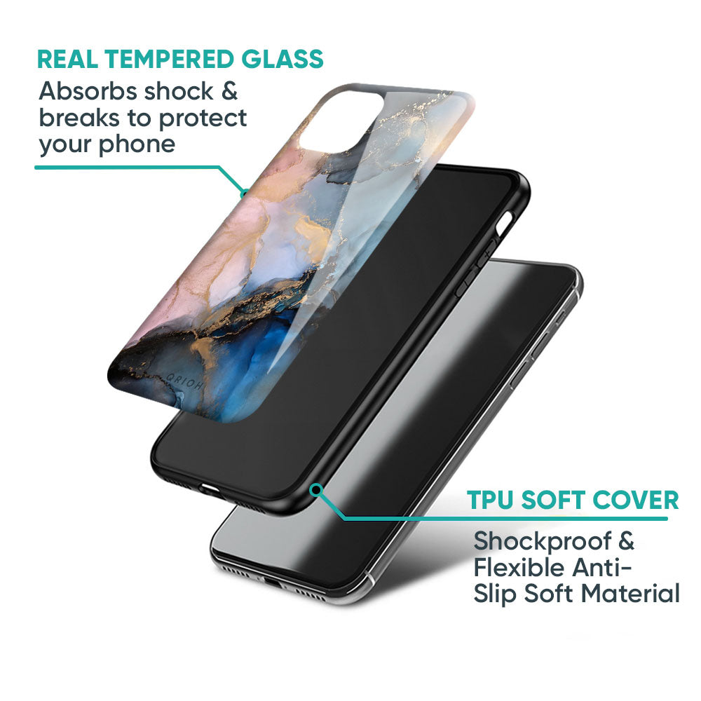 Marble Ink Abstract Glass Case for iPhone 17 Pro Max