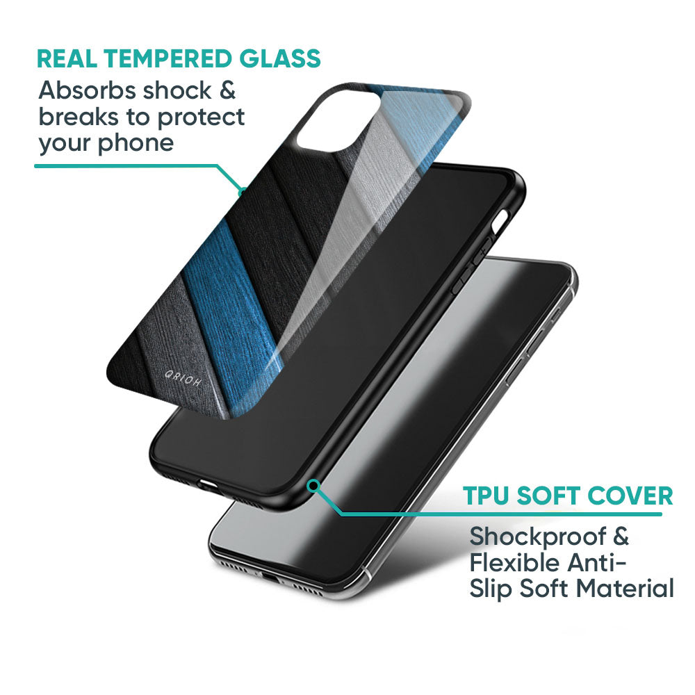 Multicolor Wooden Effect Glass Case for iPhone 17 Pro Max